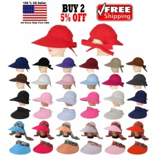 Mujer Ladies Summer Framer Large Visor Hat Cap Wide Brim Sun UV Protection  eb-07139210